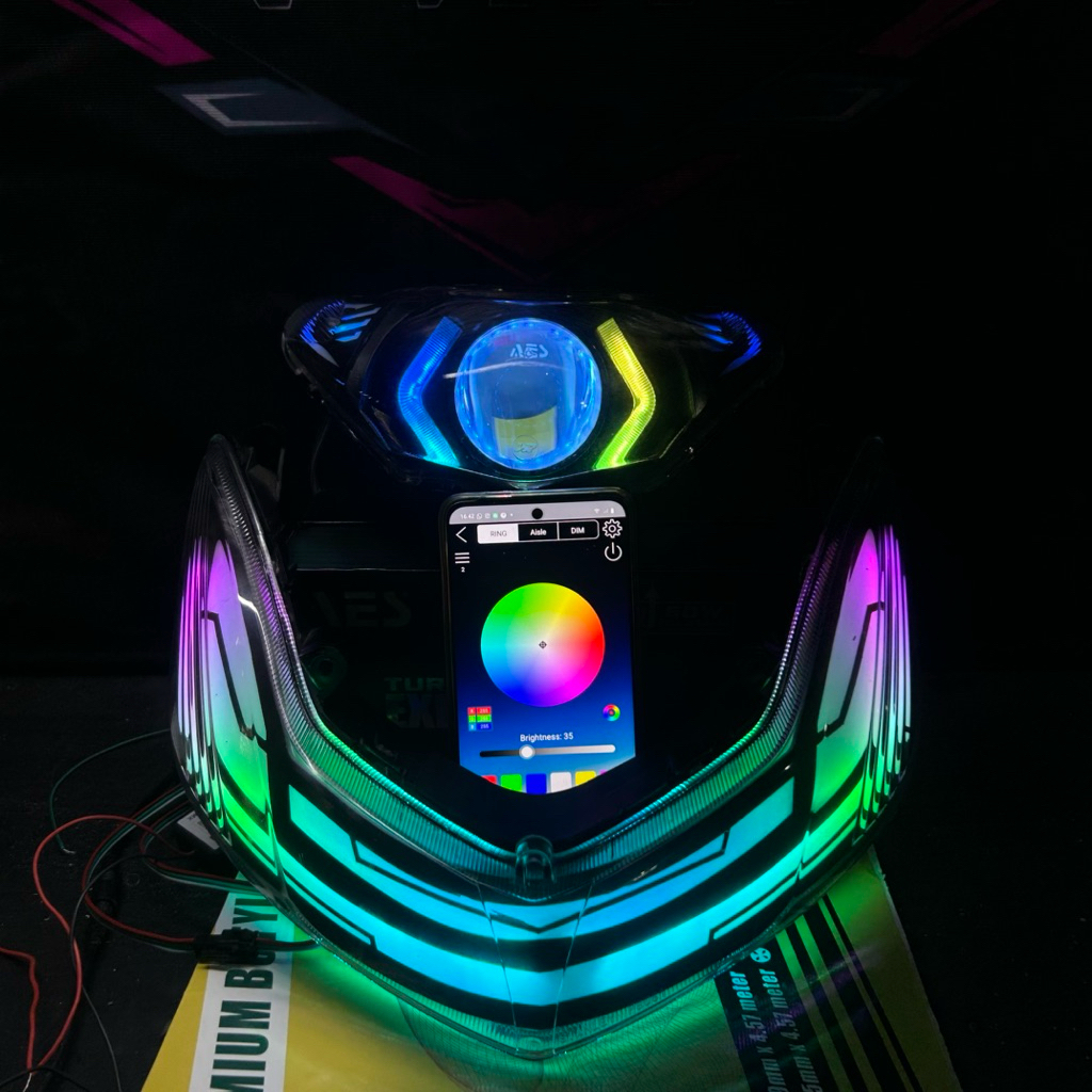 LAMPU BILED MIO SMILE FULL RGB AES TURBO EXPERINCE V2 PNP