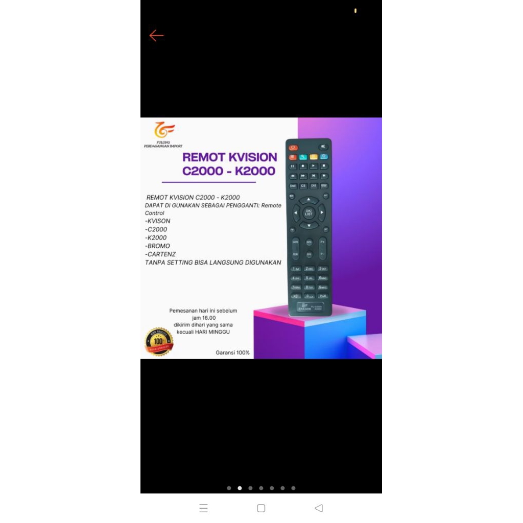 Remote K Vision Bromo C2000