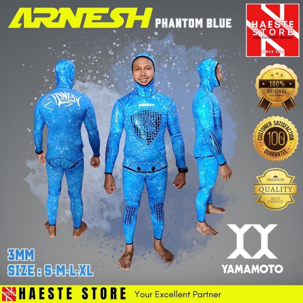 ARNESH PHANTOM BLUE SPEARFISHING WETSUIT YAMAMOTO 3MM