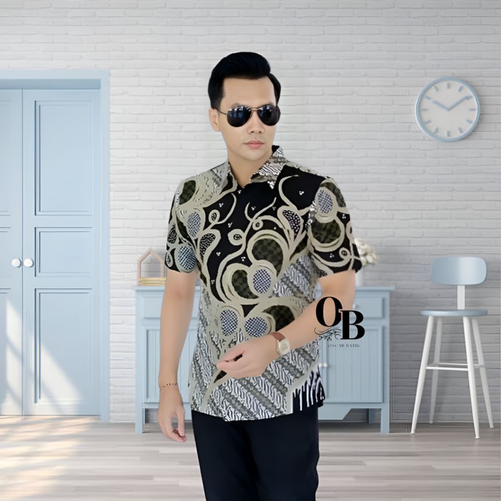 Baju Batik Pria Lengan Pendek Kondangan Seragam Nikah Kekinian Termurah
