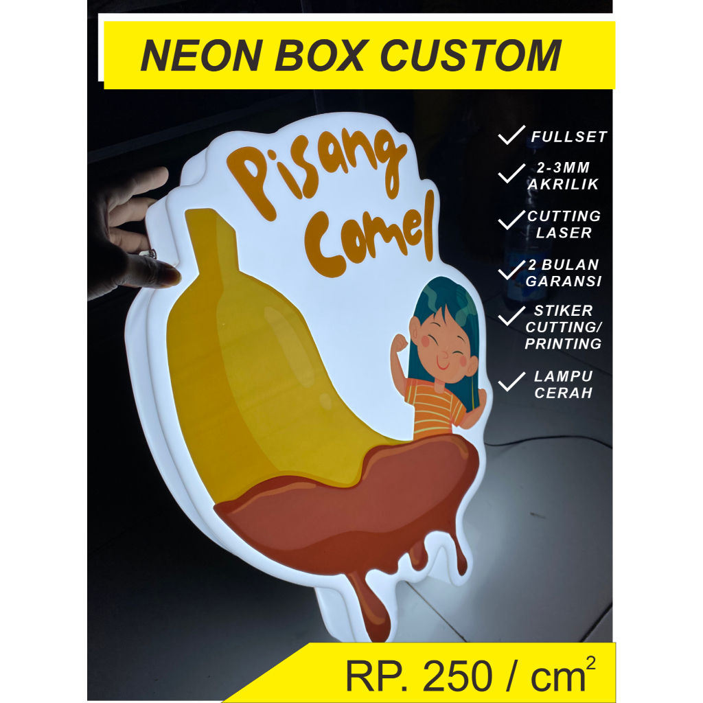 NEON BOX 1 sisi full color