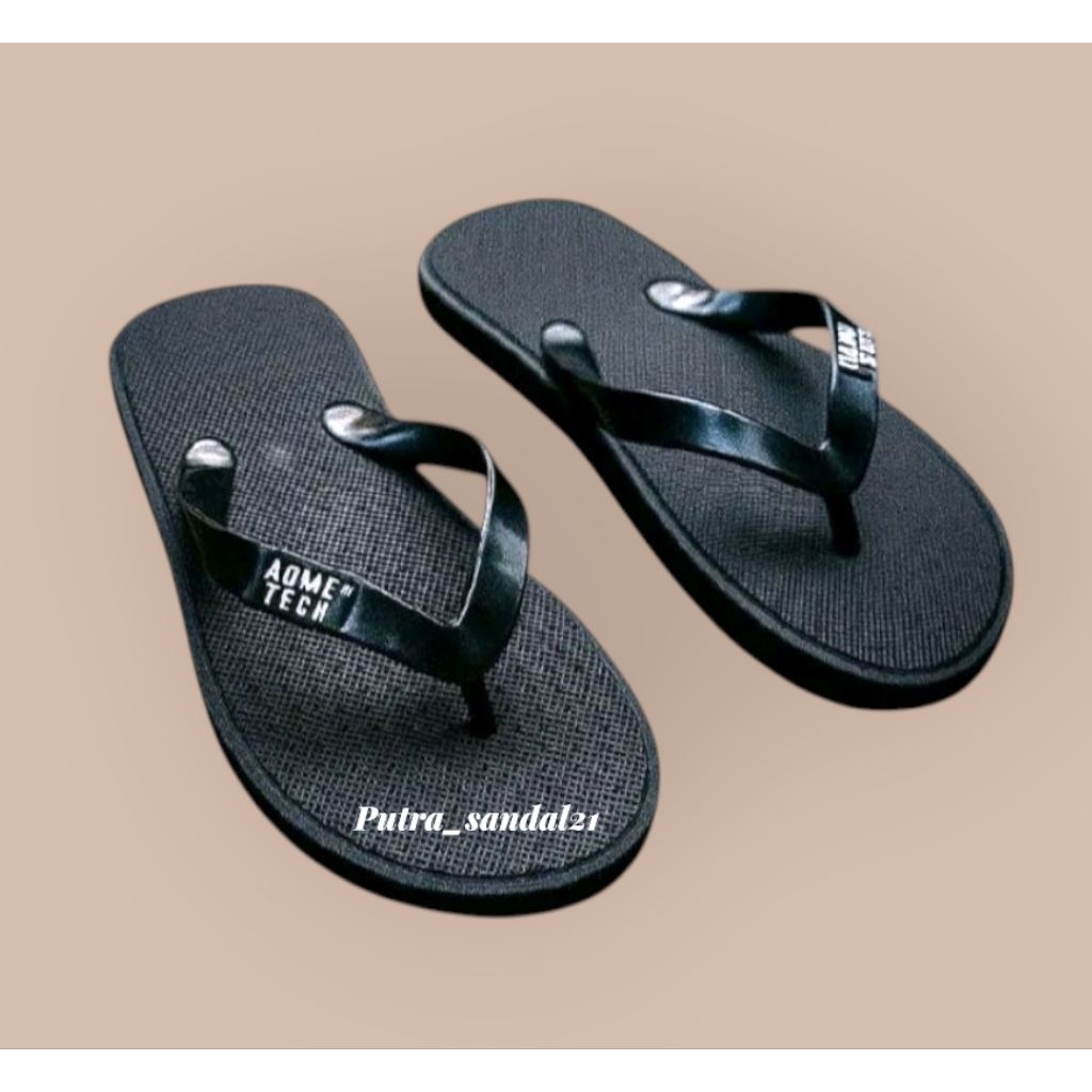 Sandal Jepit Anak Laki-laki & Anak Perempuan Hitam Putih Polos Murah