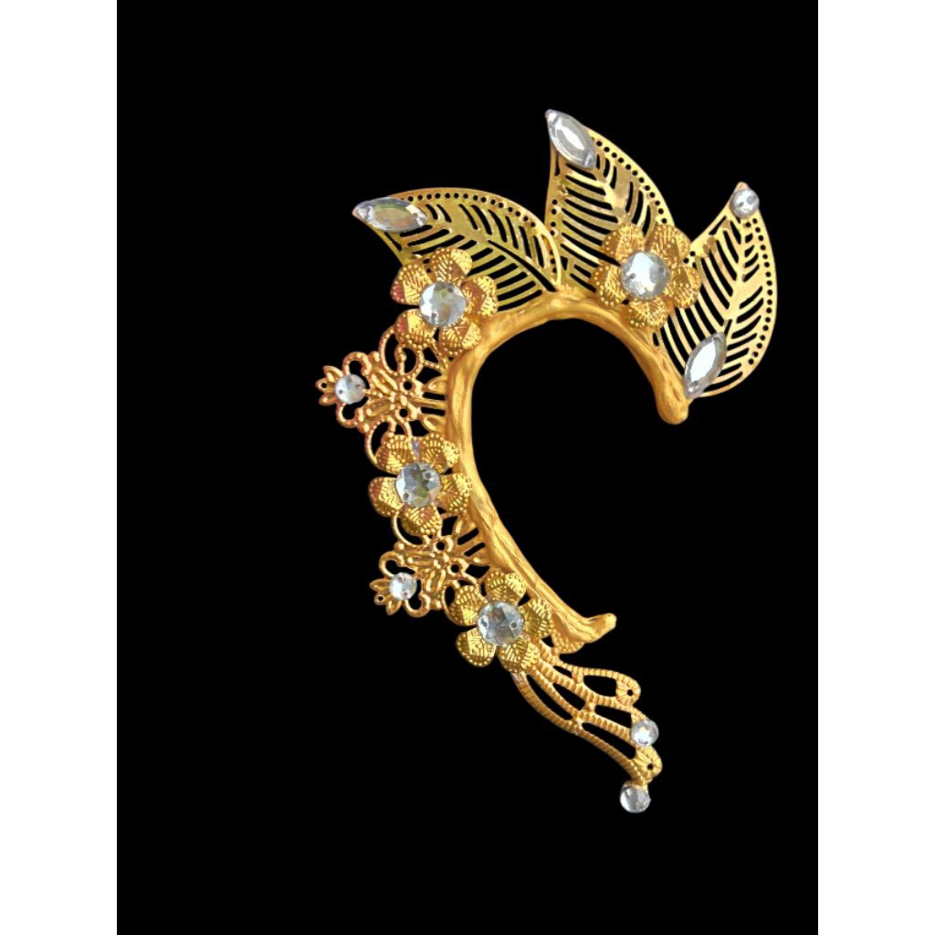 Sumping telinga,Hiasan telinga,earcuff,erpiece (Daun)