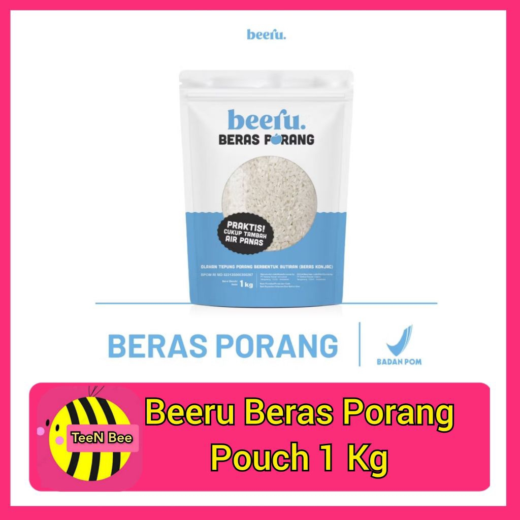 

Beeru Beras Porang Pouch 1 Kg - Shirataki Konjac Rice Instant / Fukumi Beras Porang 1Kg