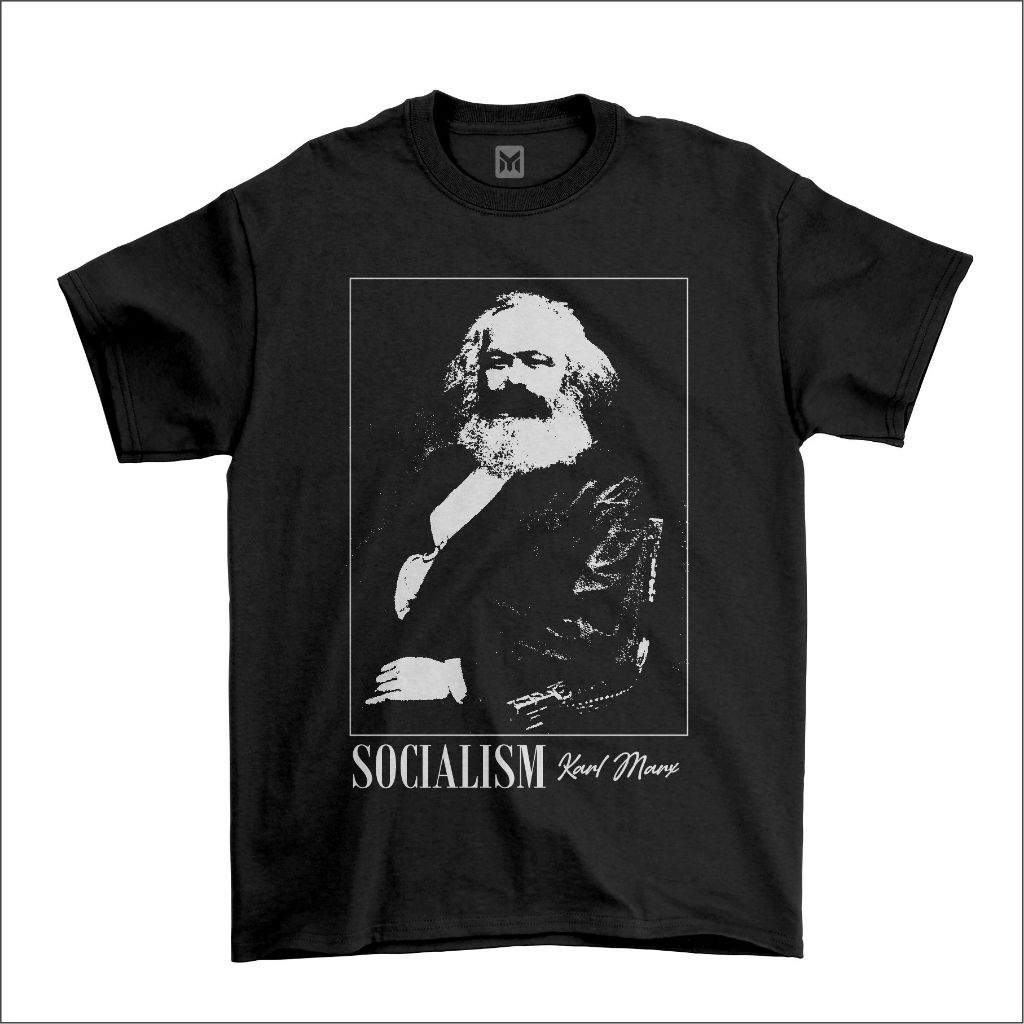 Kaos Pria Distro Karl  Marx Socialism Cotton Combed 24s Kaos Tokoh