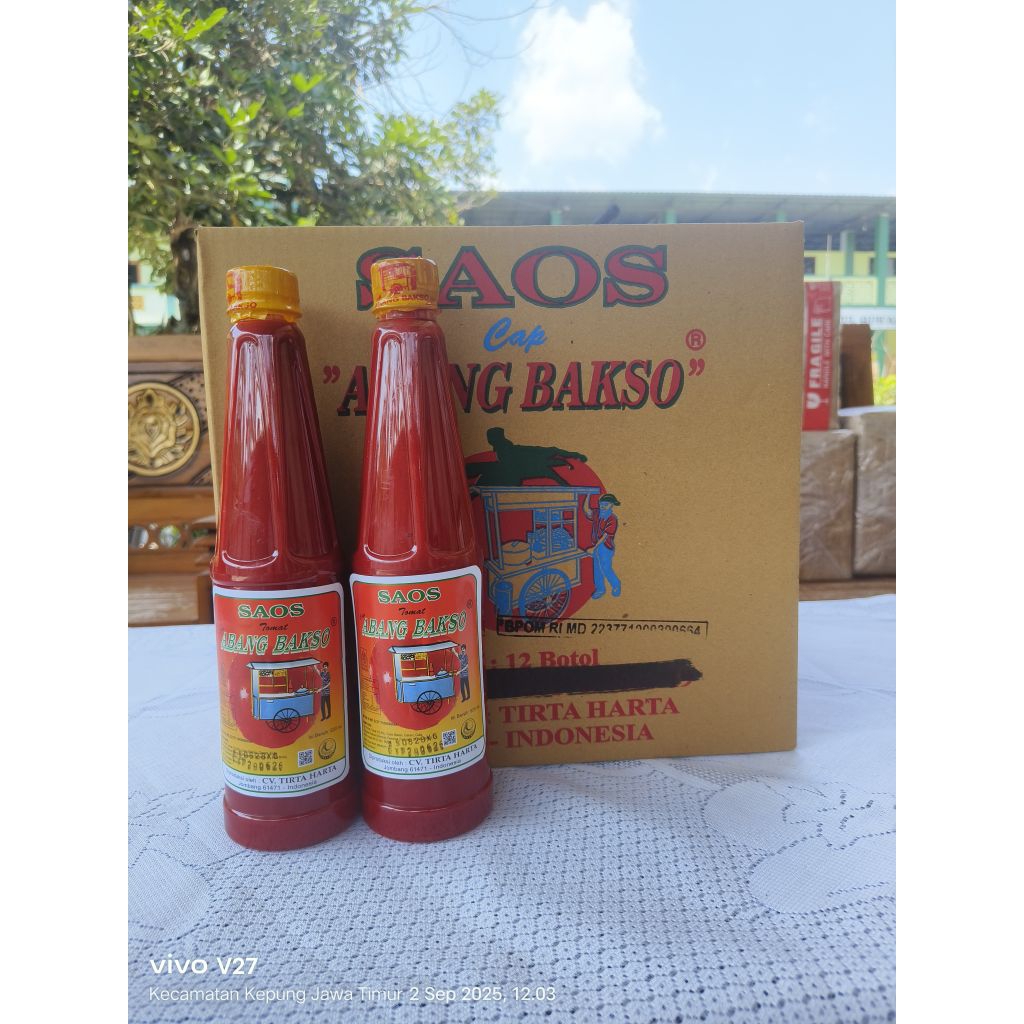 

2 pcs promo saos tomat banned - saos ubi - saos tomat botol plastik 670 ml exp aman