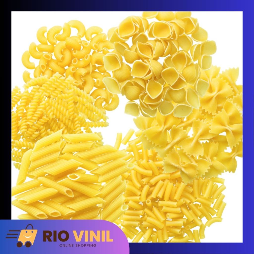 

Grosir 1kg Macaroni Pasta Mentah Makaroni Spiral Pipa Kerang Pita dll Murah