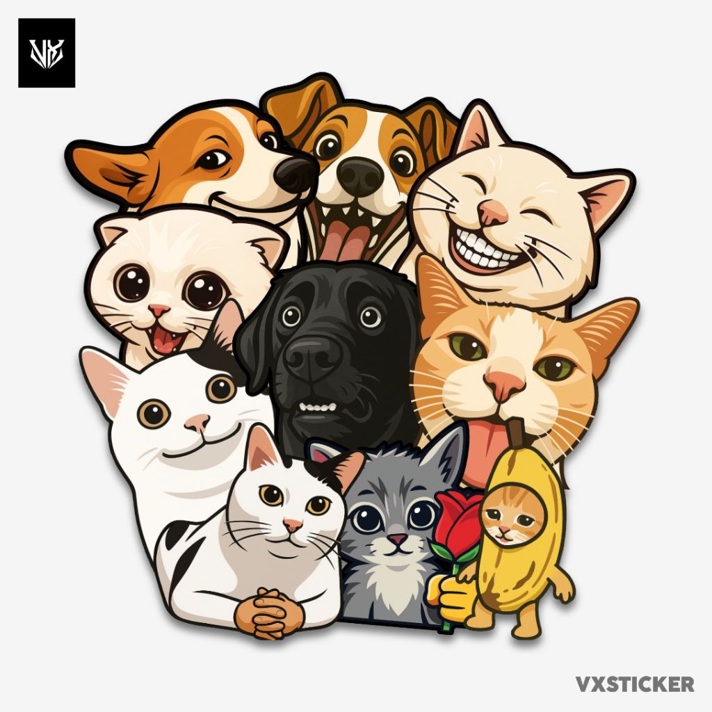 

Stiker/Sticker Kucing, Anjing, Pinguin, Hewan Lucu Murah [VXSTICKER]
