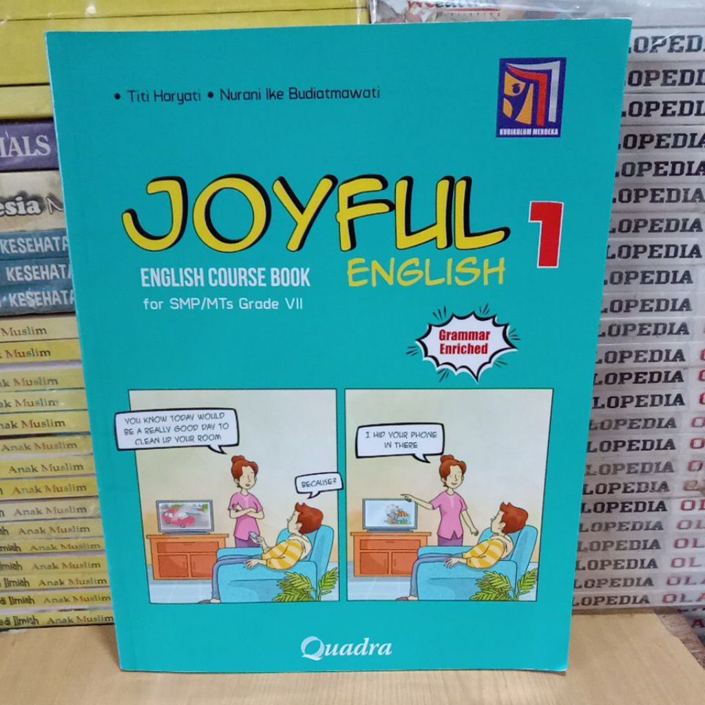 Buku Original JOYFUL ENGLISH 1 ENGLISH COURSE BOOK SMP MTs Kelas 7 Kurikulum Merdeka Quadra