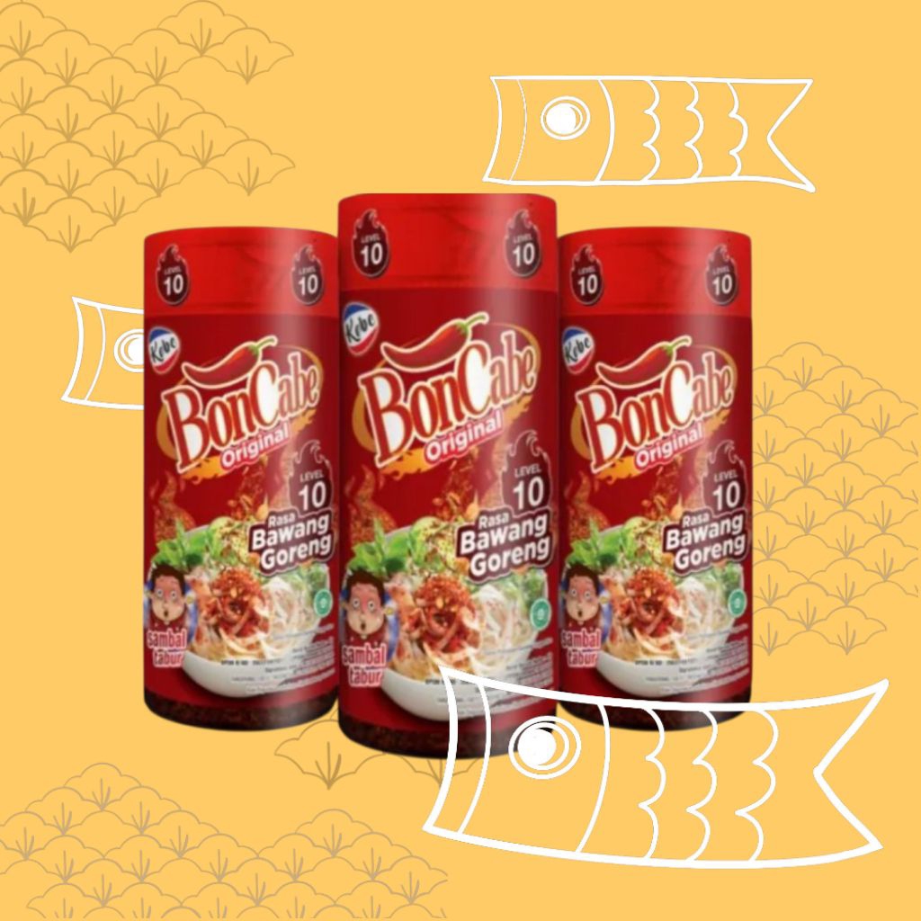 

Kobe BonCabe | Bon Cabe Sambal Tabur Original Rasa Bawang Goreng (Lv 10) Botol 45g