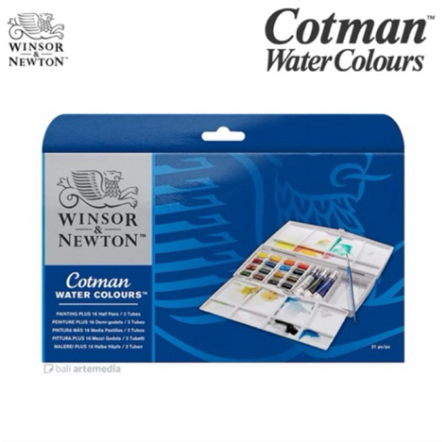 

Preloved Watercolor Paint Winsor Newton Cotman 16 pans + 3x8ml tubes