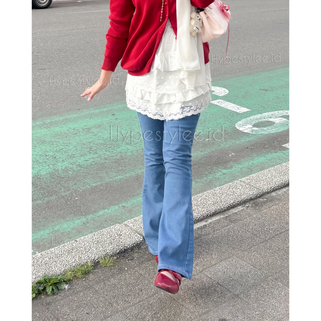 Celana Cutbray Wanita Dewasa Kekinian | Celana Panjang Flare High Waist | Celana Jeans Model 90an