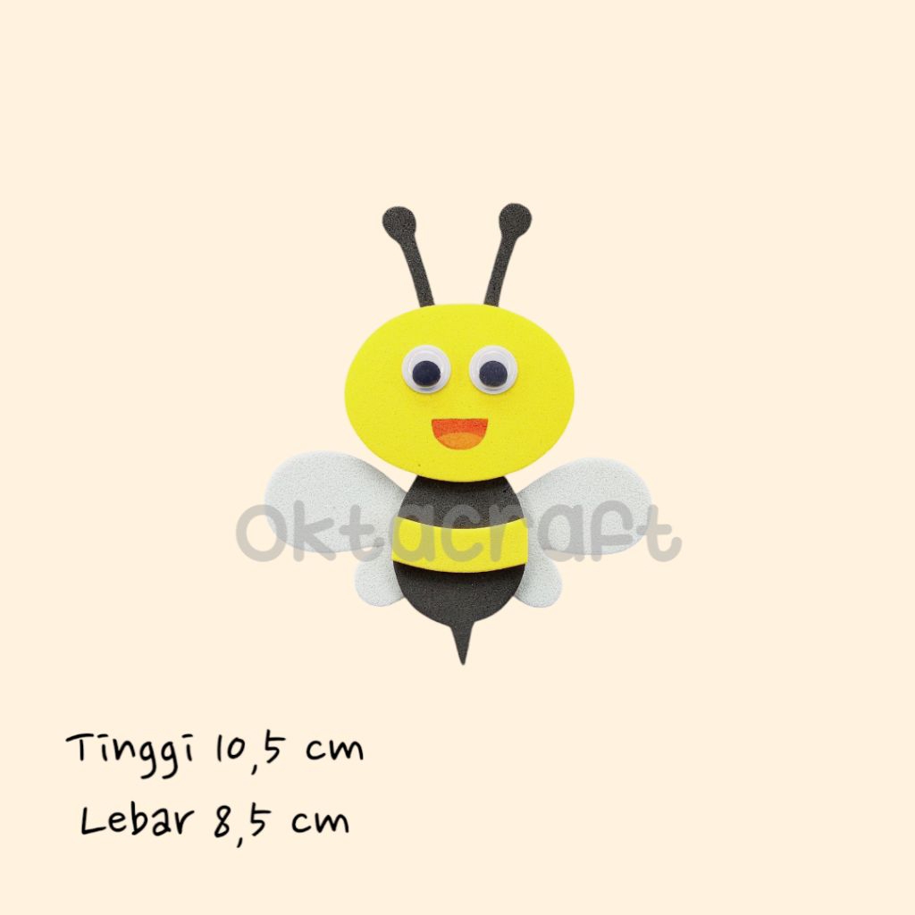 hiasan dinding kelas bentuk lebah lucu | dekorasi dinding kelas paud tk sd dari bahan spons eva