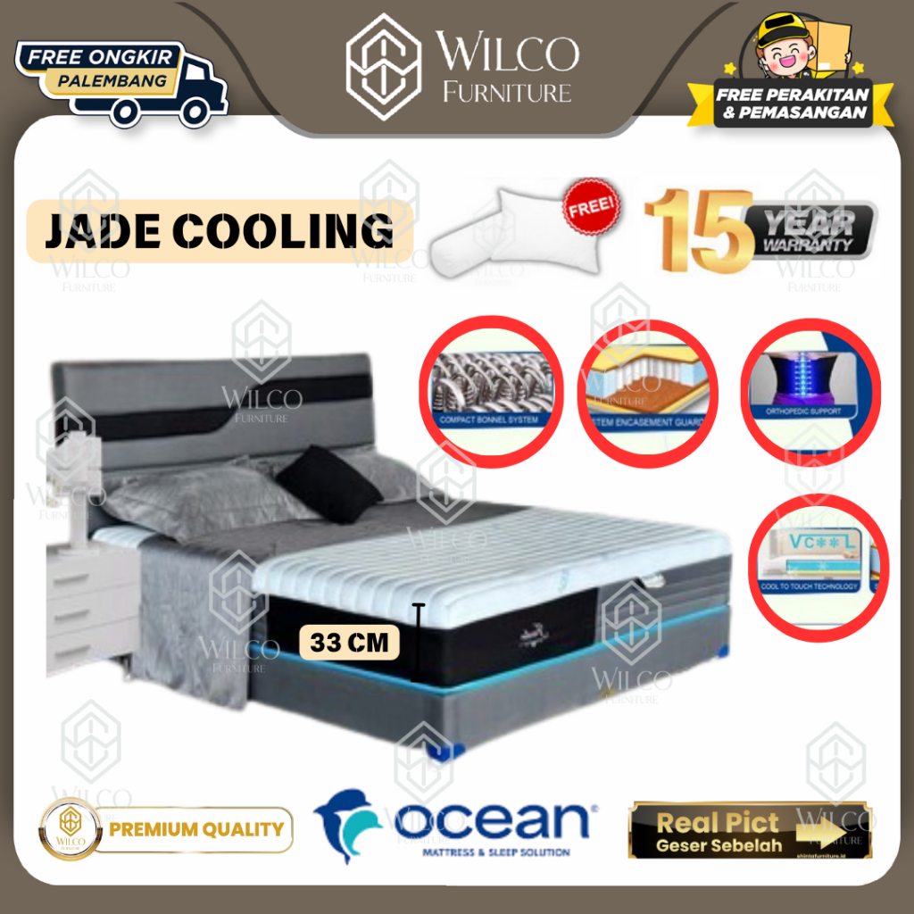Kasur Matras Ocean JADE VCOOL | Springbed Ocean Luxury Series | Matras Orthopedic | Tempat Tidur Ber