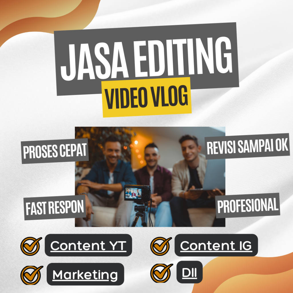 JASA EDIT VIDEO VLOG UNTUK CONTENT YT, ICONTENT INSTAGRAM, MARKETING, DLL