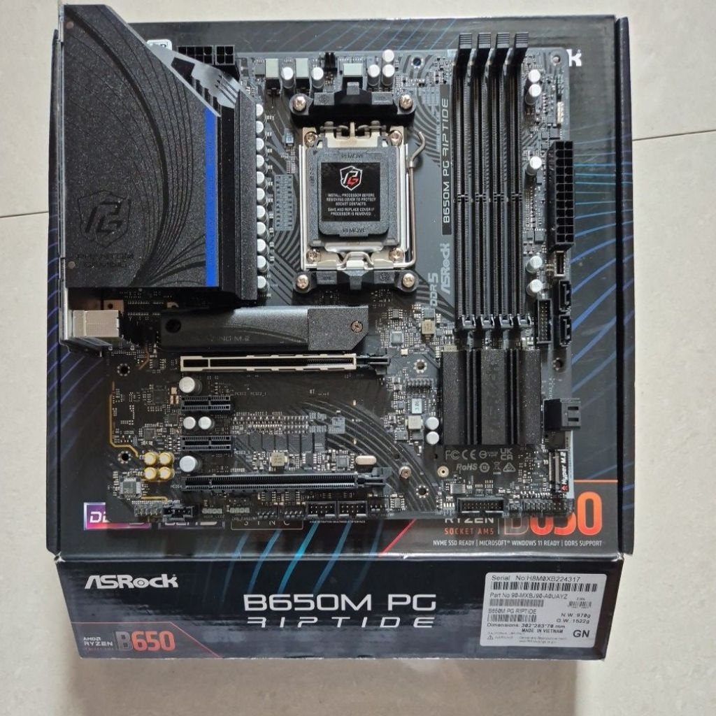Asrock B650M pg riptide Am5 second bekas