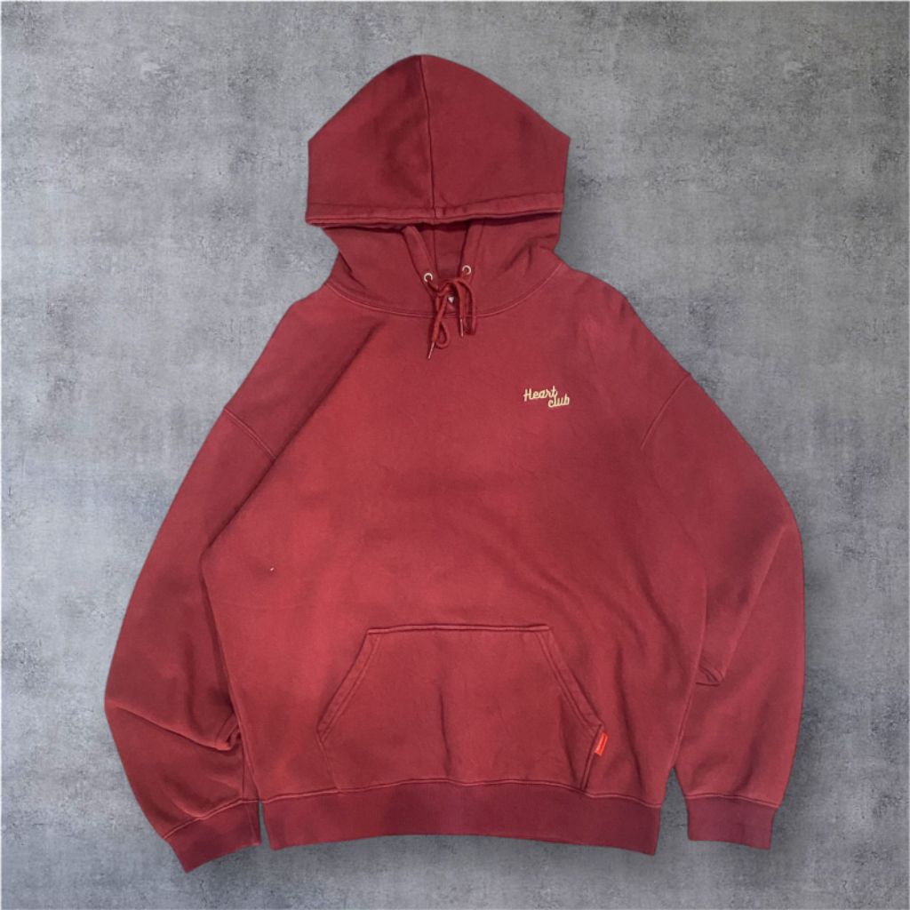 Hoodie basic heart club korea sweeter hoodie basic unis*x