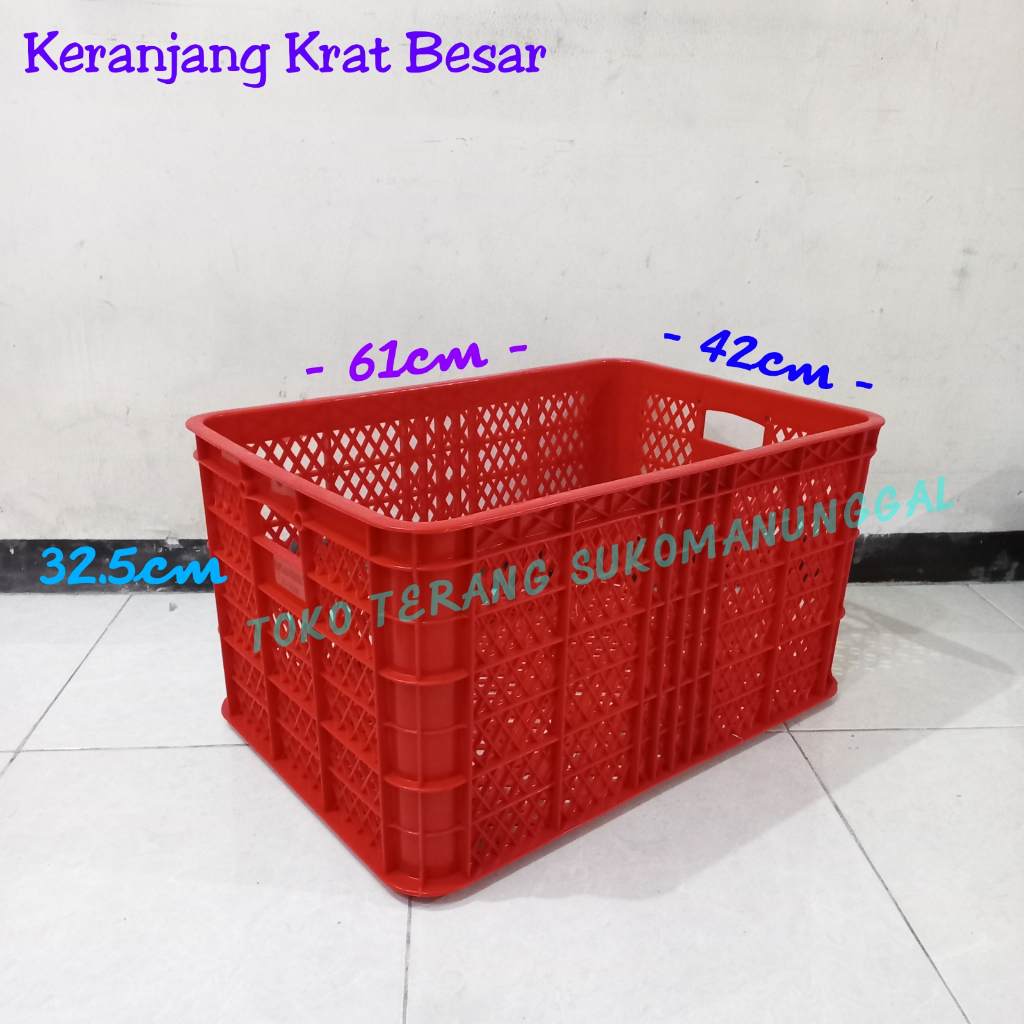 Krat industri keranjang serbaguna keranjang barang krat rak piring bak ikan plastik