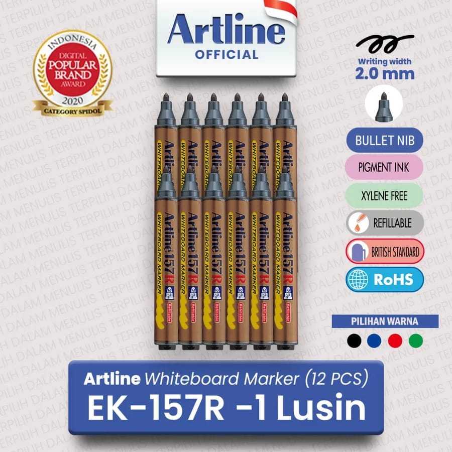 

Spidol Marker Whitboard Artline Ek-157R Hitam(1pcs)