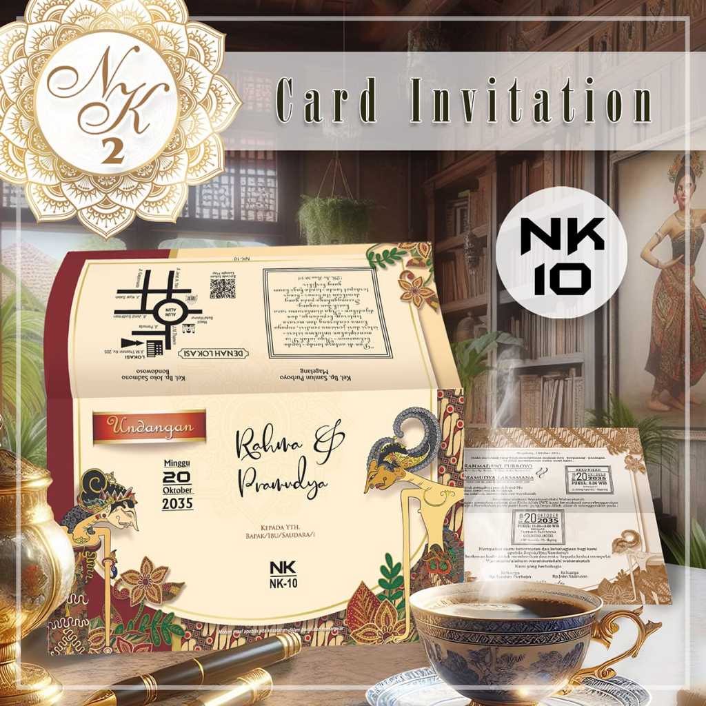 NK 10 NK Card | Blanko Undangan | Undangan Murah | Blangko Undangan | Free File Setting