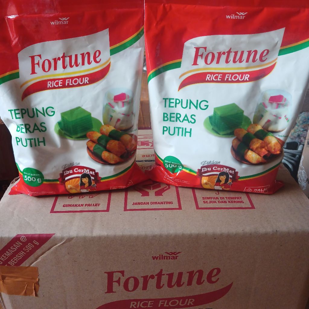 

( 1 KARTON ) Tepung Beras Fortune Kemasan Premium 500gram x 20pcs