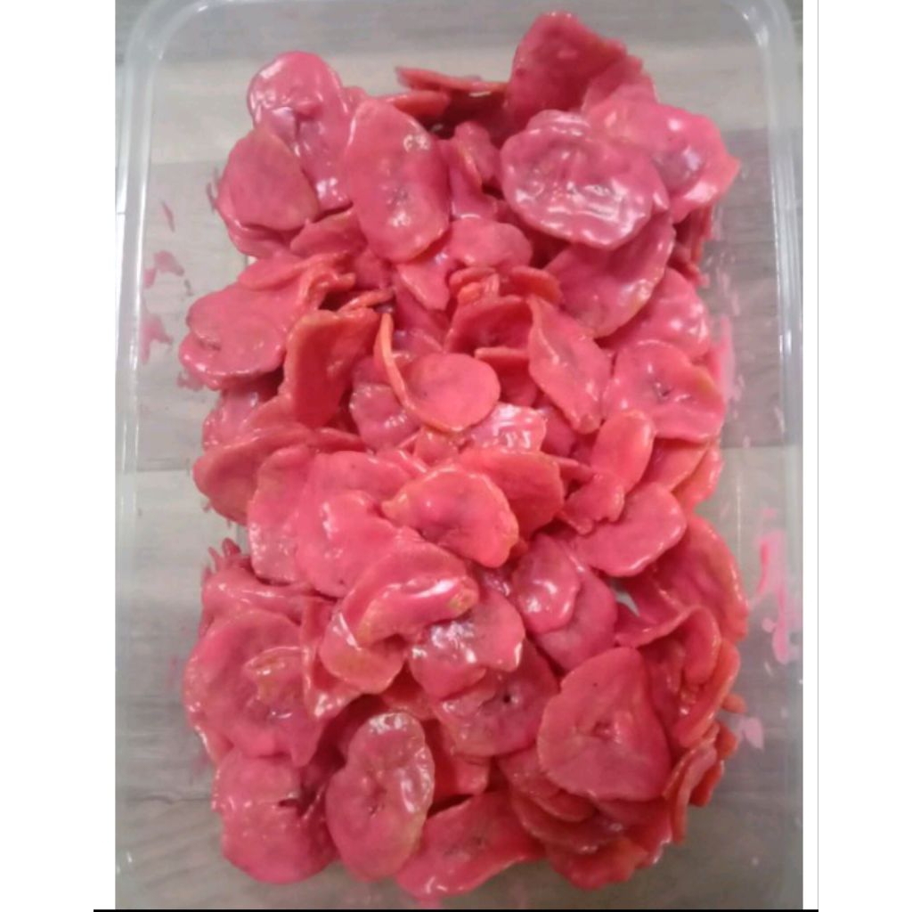 

kripik pisang dengan rasa coklat stroberi