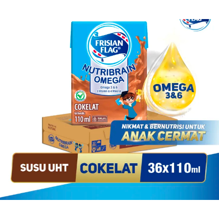 

Frisian Flag Omega Susu UHT Chocolate [ 36pcs x 110ml ] KARTON