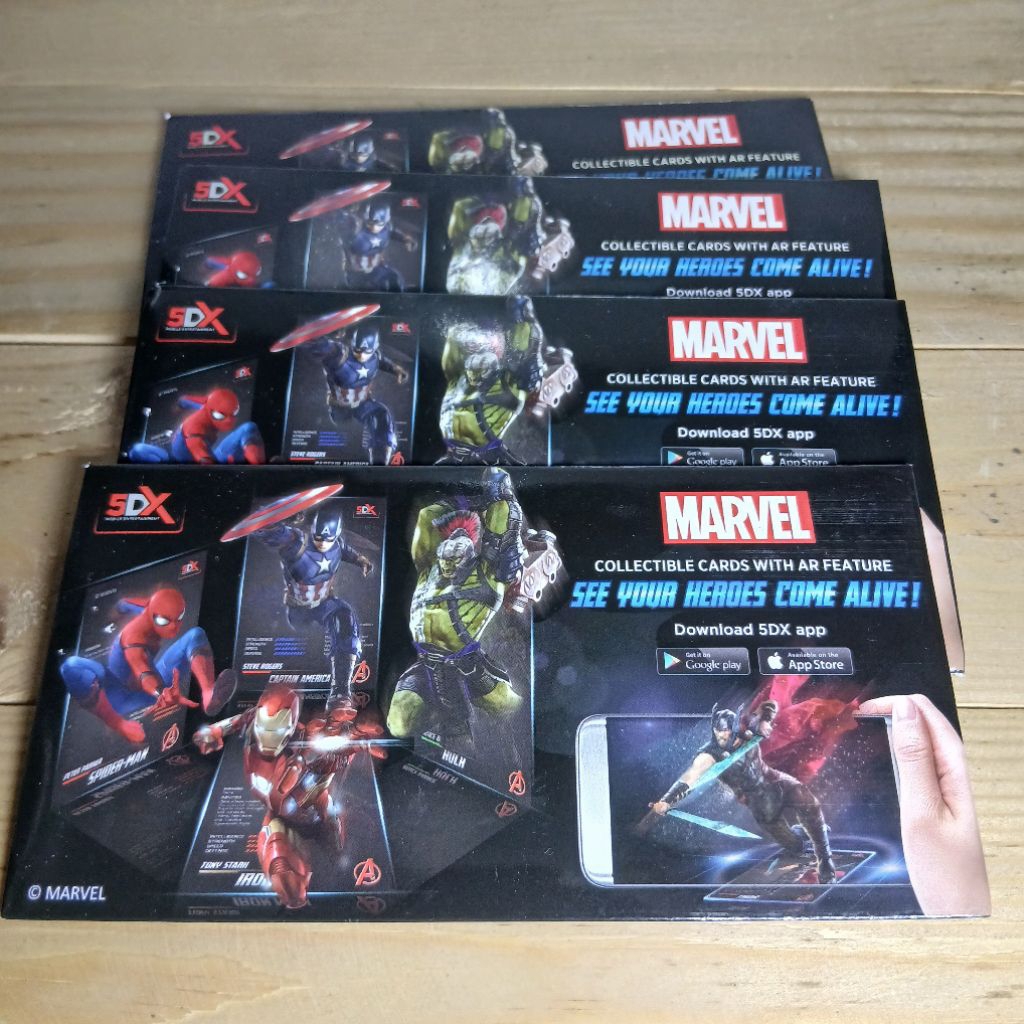 4 PCS KARTU MARVEL 5DX ORIGINAL DISNEY NOS