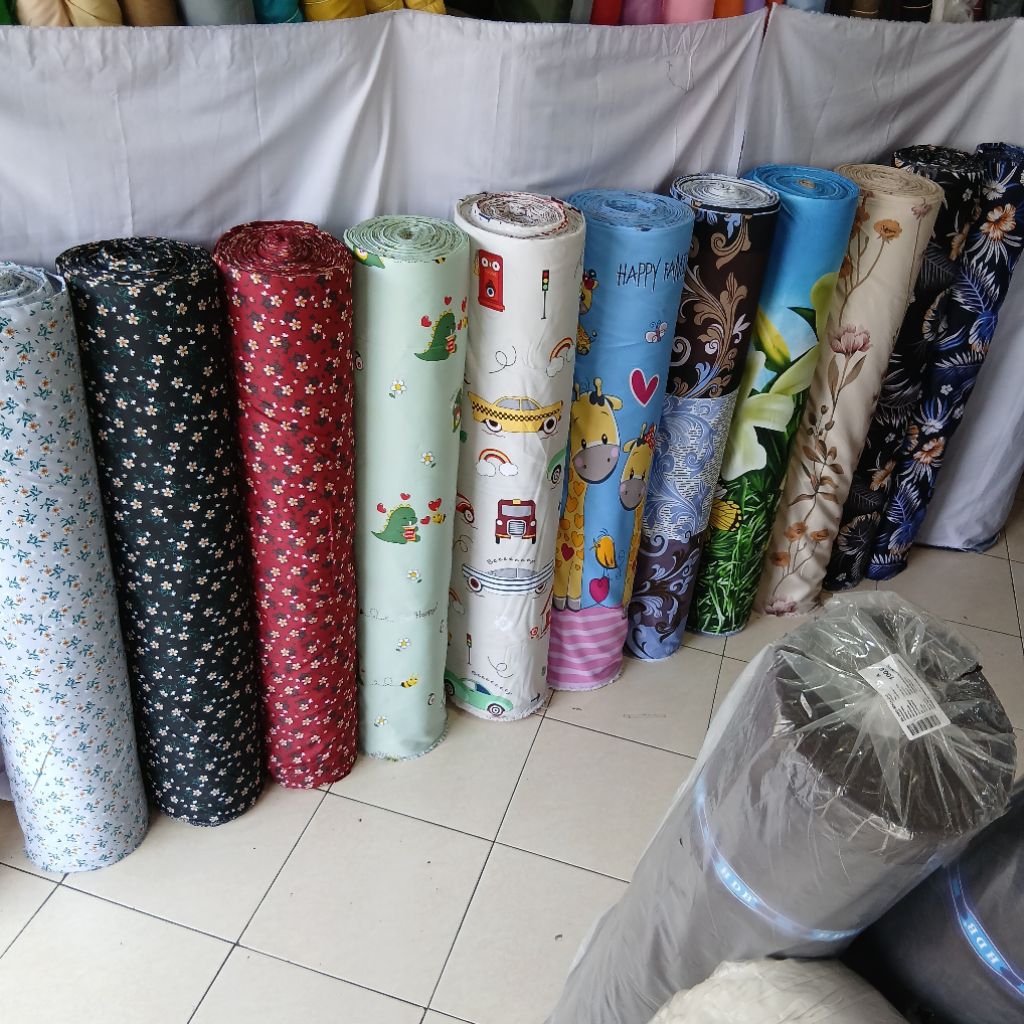 Kain Seprei Katun Dispers Lebar 240cm
