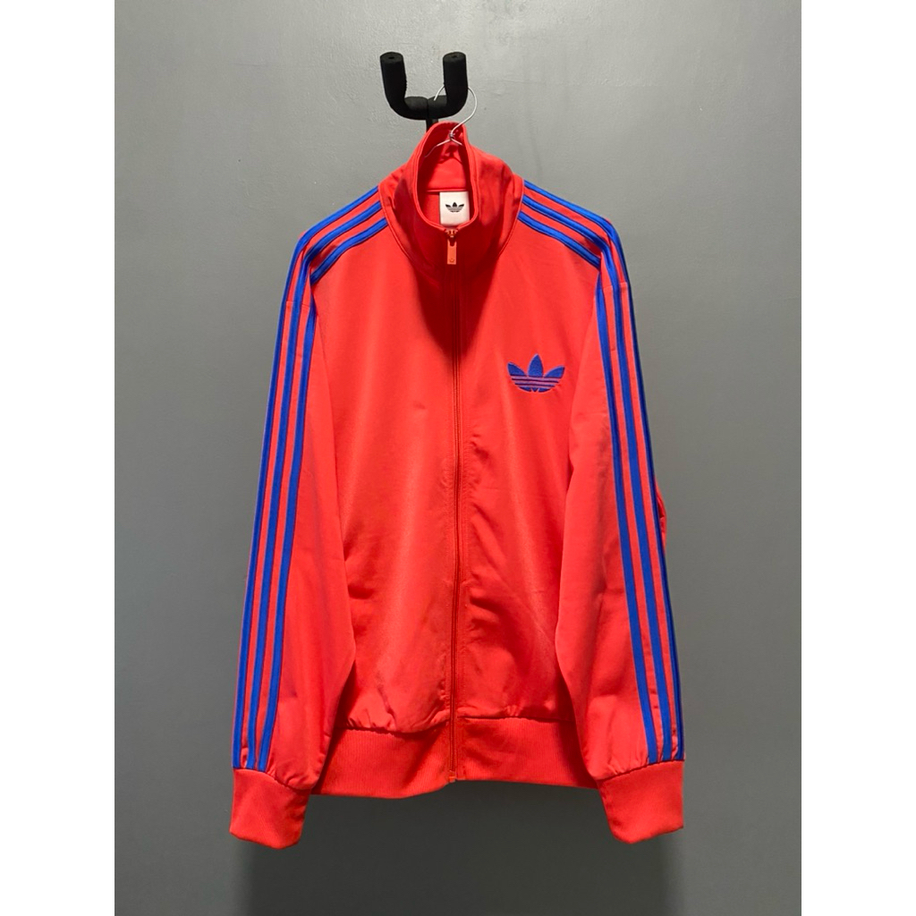 Tracktop adidas firebird merah stripe biru