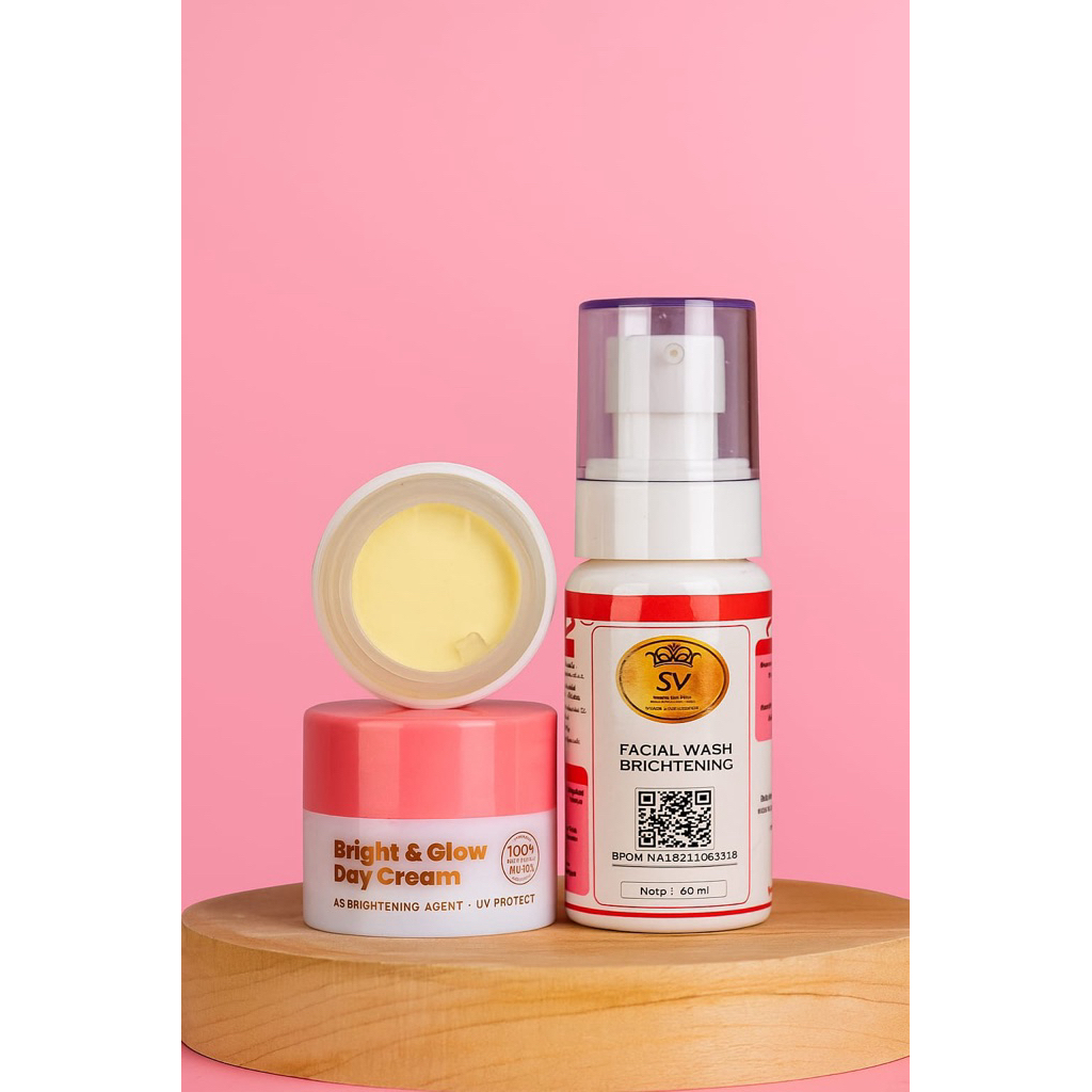 WHITENING GLOWING PLUS SV GLOWSKIN || menghilangkan bekas jerawat ,Flek tebal dan malesma