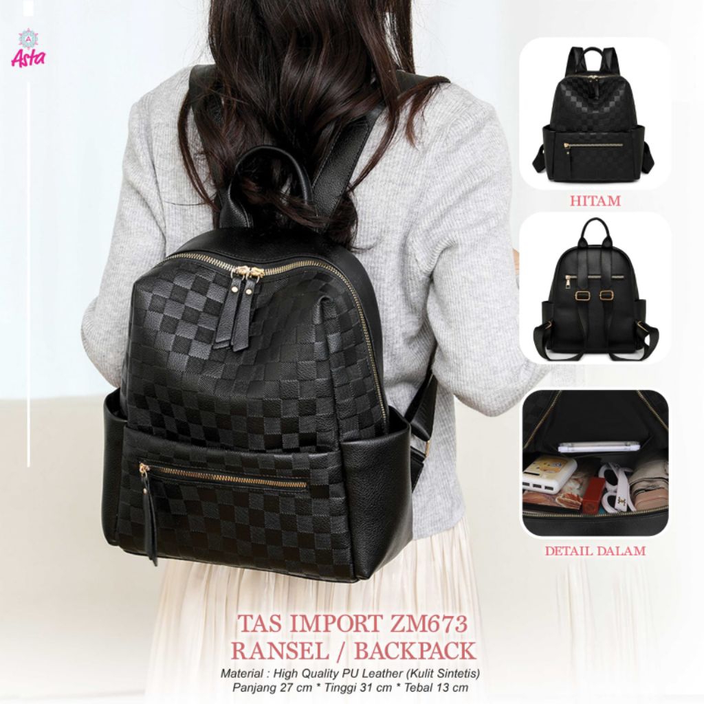 TAS IMPORT ZM673 RANSEL PREMIUM BEST SELLER ORI ASTA