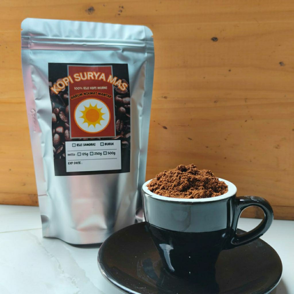 

Kopi bubuk/ biji sangrai Surya Mas - 100% kopi murni robusta