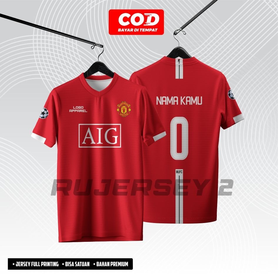 Jersey MU UTD 2007 Full printing