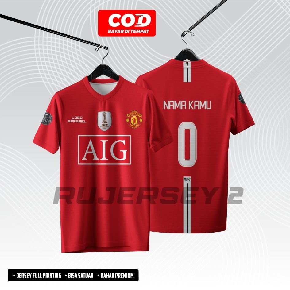 Jersey MU UTD 2008 Home Full Printing