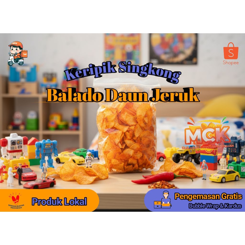 

Keripik Singkong Rasa Balado Daun Jeruk 500 gr