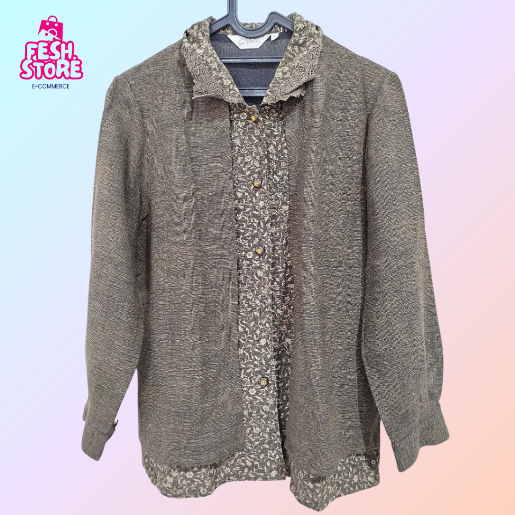 KEMEJA BLOUSE WANITA - HIJAU ARMY