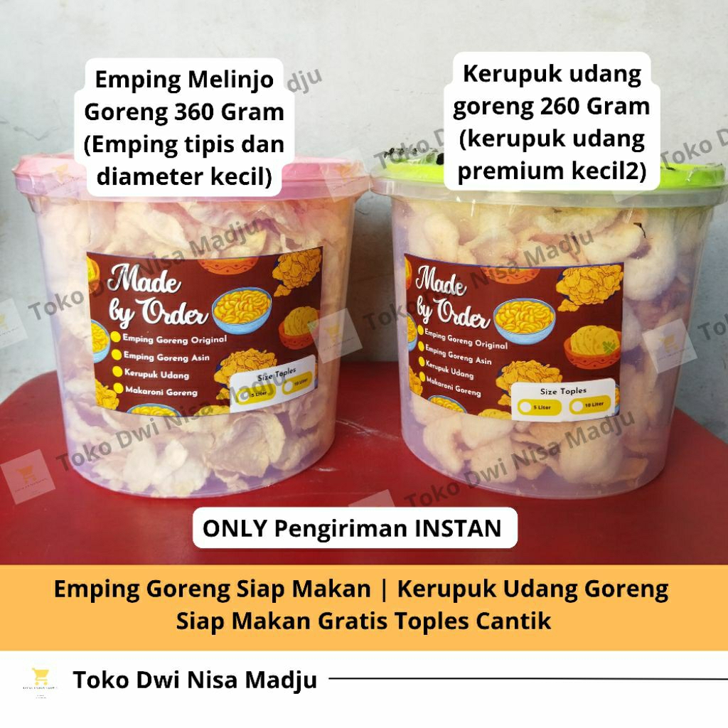

Emping Goreng Siap Santap | Kerupuk Udang Goreng Siap Santap (INSTAN ONLY)