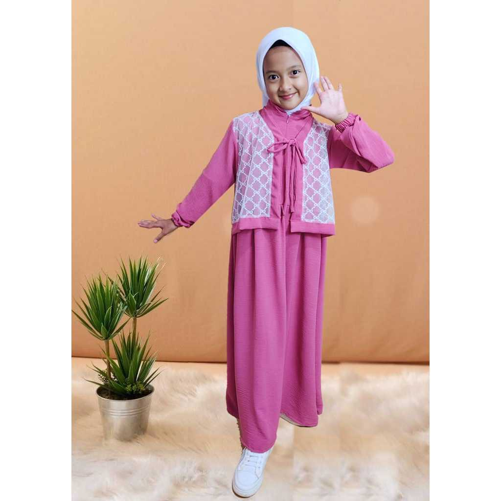 Gamis Anak Qiana kids Perempuan 3-14 Tahun Gamis Anak Putih Baju Gamis Anak Gamis Anak Brokat