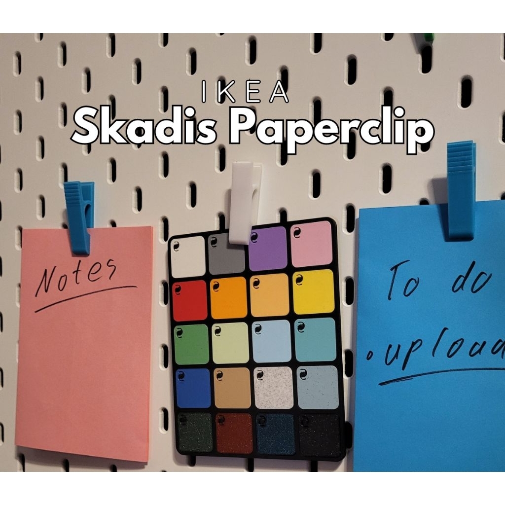 

Klip Catatan Skadis / Paperclip untuk Papan Pegboard – 1 Set Isi 3 Pcs