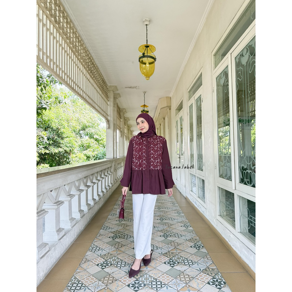 LOCANA LABEL / PEPLUM BLOUSE ORIGINAL LOCANA LABEL