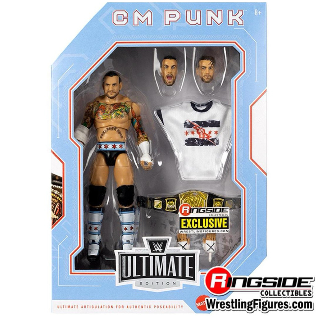 WWE Mattel Ultimate Edition CM PUNK action figure Kondisi MISB / segel + brown box