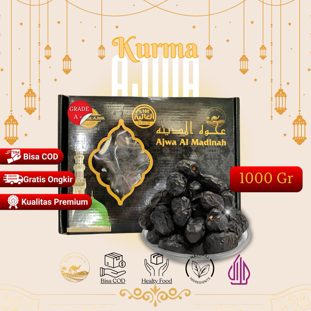 

Kurma Ajwa Al Madinah 1 kg Asli 100% Original Exp 2026