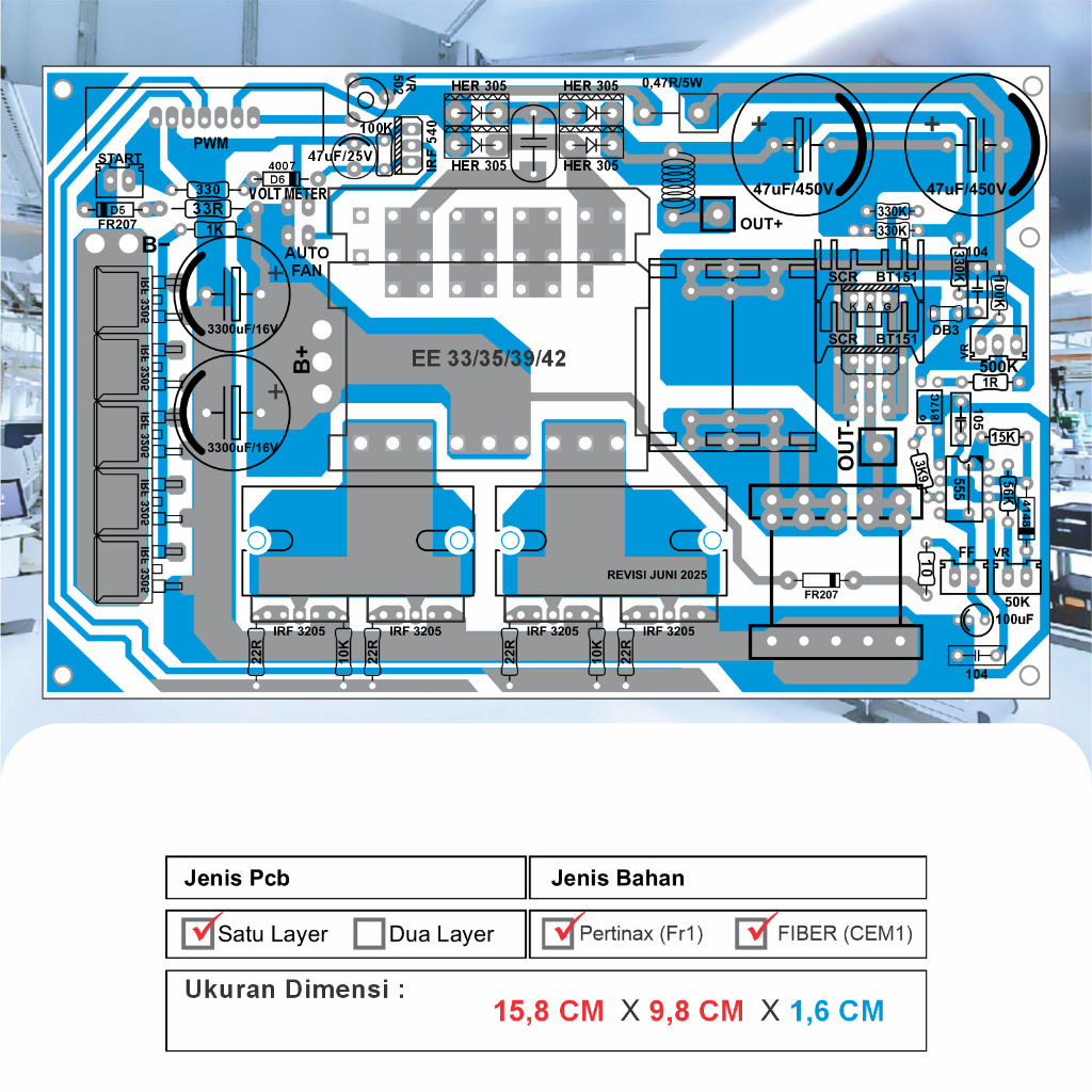 Pcb inv-pdc 4 Mosfet - SCR