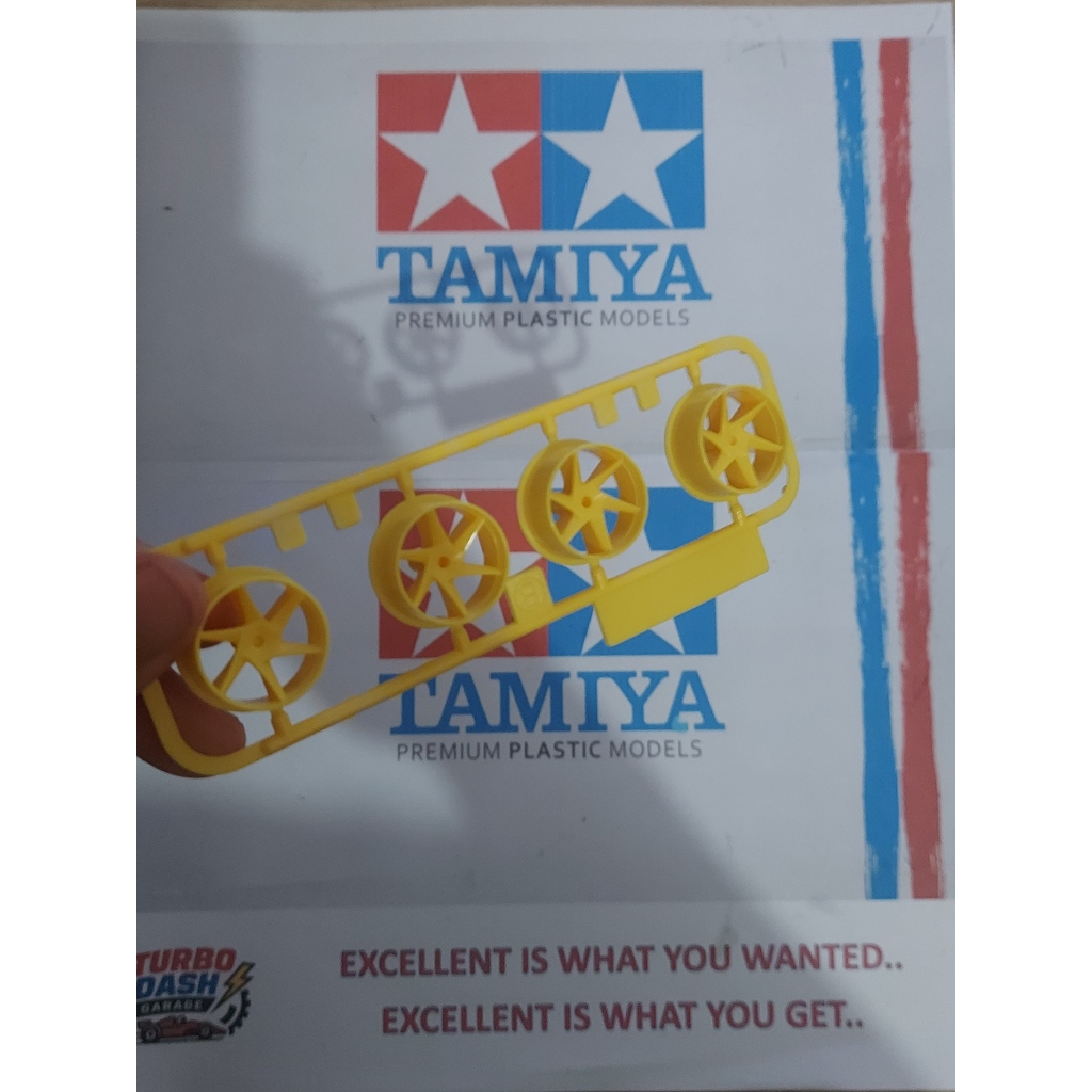 TAMIYA VELG MEDIUM SPIRAL KUNING ( PELEK 6 SPOKE)