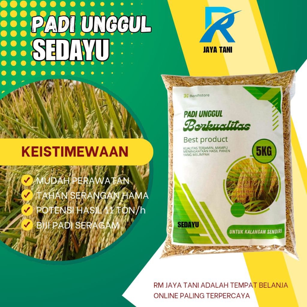 Benih Padi SEDAYU kemasan 5kg