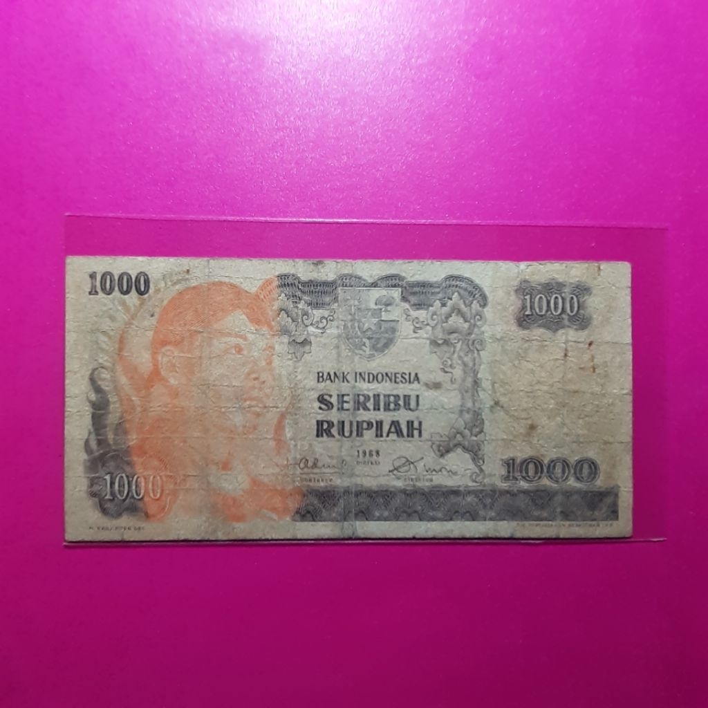 uang kuno 1000 rupiah sudirman tahun 1968
