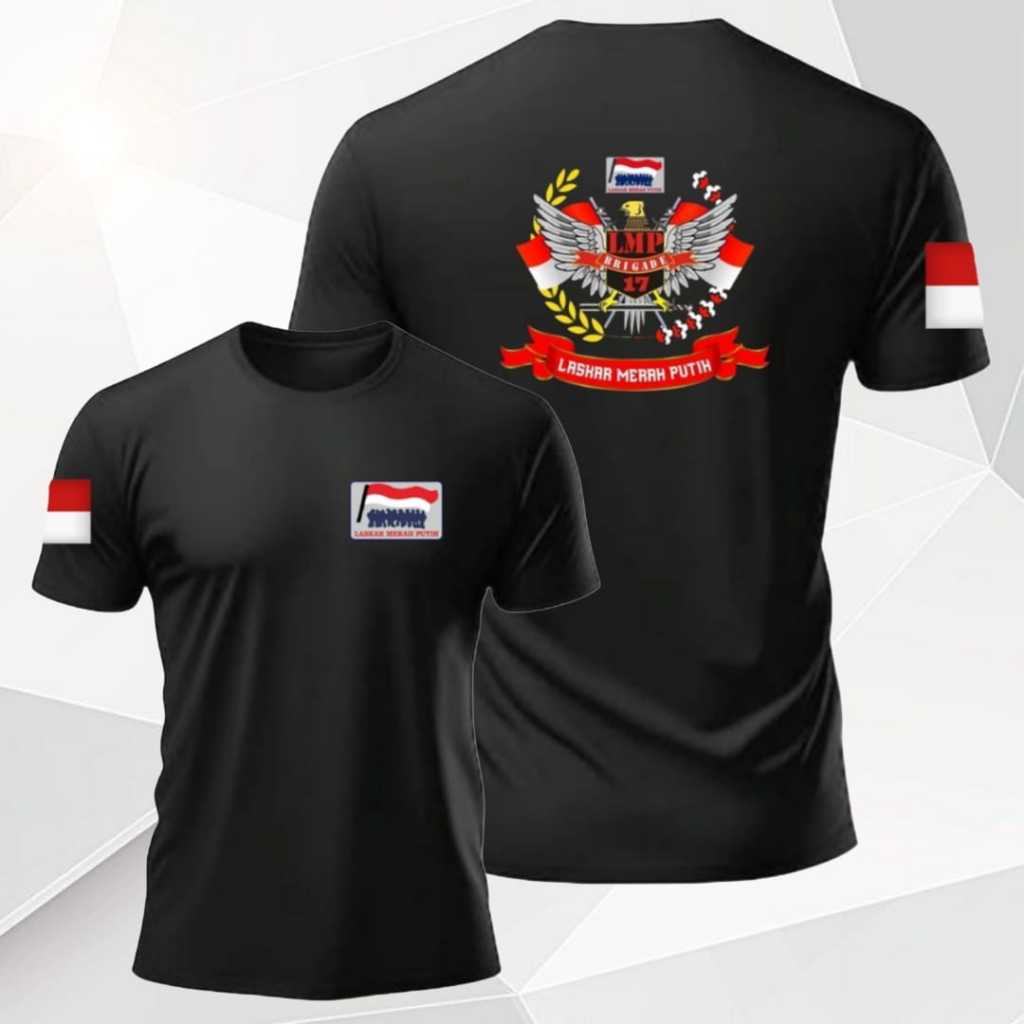 Kaos Laskar Merah Putih Katun Distro Tahan Lama - Kaos LMP - Semangat Merah Putih untuk Indonesia