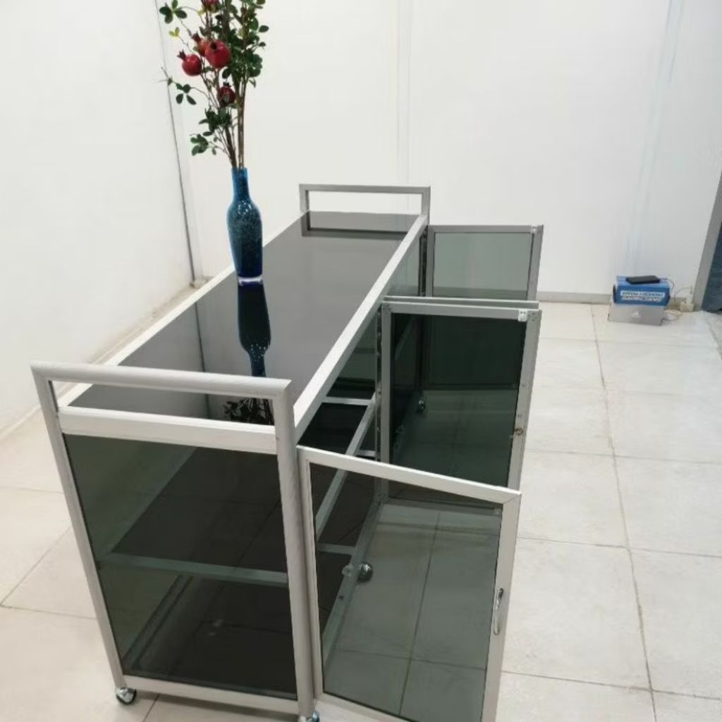 TC ALUMINIUM LSG730 150X40X80 s LEMARI RAK SERBAGUNA 2 SUSUN TINGGI RAK 30 CM ALUMINIUM 20U SILVER F