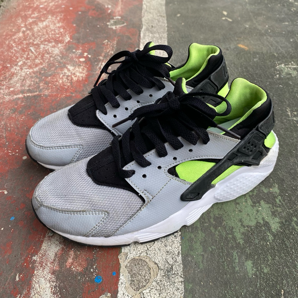 air huarache run kids wolf grey electric volt